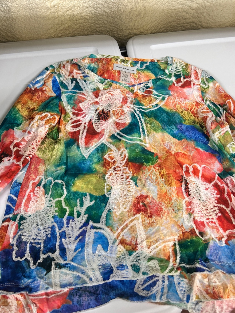 Alfred Dunner Multicolor Floral Women’s Blouse